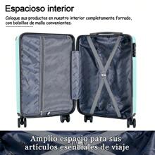 Maleta de 10 kg para Avión 18  Pulgadas, Equipaje de Mano Rígida con 4 Ruedas y Candado Incorporado, Variedad de Colores - Verde - Ver 3