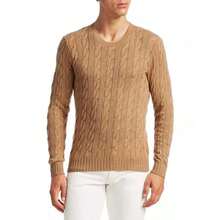 Ralph Lauren Cableknit Cashmere Sweater |  | Men Sports Sweaters - Camel - View 3