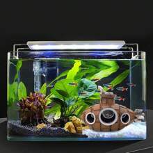 1 件沉船和潜艇水族馆装饰，鱼和虾的庇护所，虾、蜥蜴的隐藏洞穴，玻璃容器装饰
