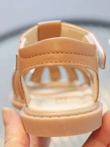 1 Cặp Dép Sandal Trẻ Em Đế Mềm Cut-Outs Mùa Hè Tình Yêu Cho Bé Gái Dép Sandal Đi Biển Mùa Hè Cho Bé Trai Giày Gót Bằng - màu nâu - Xem 4