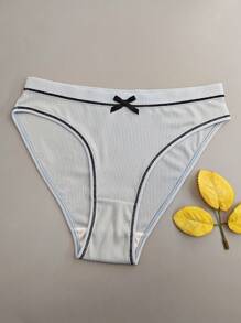 3 条装女士蝴蝶结可爱舒适透气宽松运动内裤
