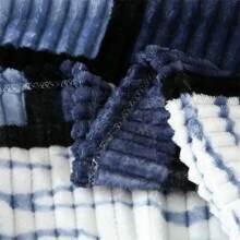 1pc Simple Striped Plaid Splicing Printed Blanket, Soft Warm Bedspread Or Shawl, Suitable For Living Room And Bedroom Furniture Decoration