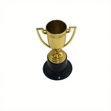 12pcs Party Event Game Honor Gold Small Trophy Mini Fun Awards Plastic Trophy Mini Props, Suitable For Family Gatherings, Events, Parties