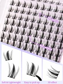 Himirell 140pcs Fairy Lash Clusters C Curl Manga Lashes MIX 8-16mm Wispy Soft Natural Lashes DIY Clusters Individual False Eyelashes, Easy To Wear, Reusable For Daily Makeuplash Clusters,Eyelash Clusters,Individual Eyelashes,Lashes,Fake Lashes - C - View 7