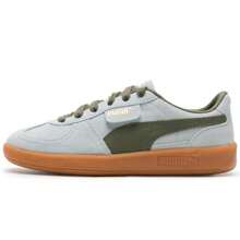 Puma 男鞋 女鞋 Palermo生活系列板鞋 絨面革柔軟舒適低筒休閒板鞋 日常通勤復古德訓鞋 外出旅行出街鞋 輕便運動休閒鞋 396463-51 - 冰藍色-橄欖綠 - 查看 2