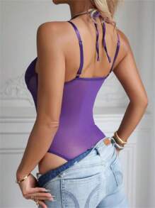 Hot-Selling Hollowed-Out Set Neck Strap Splicing Street Spice Style