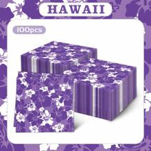 Servilletas de decoración para fiesta de cócteles con flores, decoración de mesa de comedor para fiestas con flores de colores surtidos, adecuado para fiestas festivas, bodas, meriendas, suministros de decoración para fiestas de cumpleaños - Multicolor - Ver 16