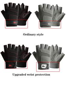 1 Pair Outdoor Sports Fitness Half Finger Gloves, Spring Sports Cycling Hiking Anti-Slip Gloves For Men - Multicolor - View 6
