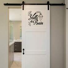 1 pièce Sticker de porte de douche style français, convient pour la décoration de salle de bain et de douche à la maison