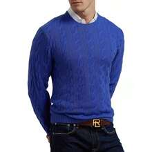 Ralph Lauren Cableknit Cashmere Sweater |  | Men Sports Sweaters - Royal - View 4