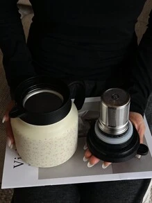 1 件 800 毫升粉色 Ditsy 花卉图案不锈钢双层真空隔热咖啡壶、茶壶、玻璃杯、平底杯、旅行杯，适用于办公室、餐厅、户外、学校、家庭和其他场景，非常适合圣诞节、情人节、母亲节、返校和生日礼物 - 彩色 - 查看 11