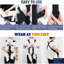 Pet Carrier Backpack, Adjustable Pet Front Cat Dog Carrier Backpack Travel Bag, Legs Out, Easy-Fit For Traveling Hiking Camping For Small Medium Dogs Cats Puppies Portable Pet Carrier Backpack, Adjustable Pet Front Cat And Dog Carrier Backpack For Hiking And Riding Pet Adjustable Dog Carrier Backpacks, Hiking Travel Backpack, Puppy Backpack, Dog Front Carrier Cat Carrier Cat Backpack Bike Trailer - Black - View 6