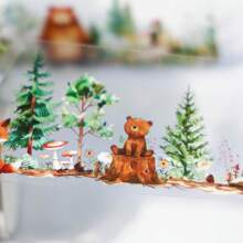 1 Roll Of 4CM Wide * 2M Long Two Styles Of Stickers Forest Animal Flower Garden Fence Mushroom Handbook Tape Stickers Aesthetic Stickers For Scrapbook Journaling Water Bottles Laptop, Scrapbooking Supplies Kit, Waterproof Vinyl Bullet Junk Journal Stickers For Adults Back To School