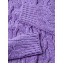 Ralph Lauren Cableknit Cashmere Sweater |  | Men Sports Sweaters - Lavender - View 3