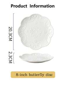 Bộ 2/4 đĩa gốm sứ cao cấp in hình bướm, nhiều kích cỡ, có thể xếp chồng lên nhau, thích hợp đựng bít tết, mì ống, sushi, salad, món tráng miệng (không đựng súp), hình tròn, chất liệu gốm. Thích hợp sử dụng tại nhà, nhà hàng, nhà bếp, dùng được trong máy rửa chén/lò nướng/lò vi sóng, tuyệt vời cho tiệc tân gia, lễ tạ ơn, giáng sinh - trắng - Xem 11