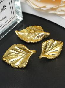 10 个/包不对称光泽叶形纽扣，适用于女式衬衫、开衫、连衣裙、外套、毛衣、夹克、手袋 DIY 配件、珠宝盒 - 彩色 - 查看 8