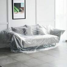 Tấm phủ chống bụi bằng nhựa trong suốt bảo vệ đồ nội thất dùng một lần Phim bảo vệ chống bụi Phòng khách Nhà bếp - Trong suốt - Xem 5