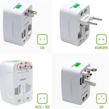 Adaptador Tomada Universal Internacional Viagem + 150 Países - Branco - Visão 6