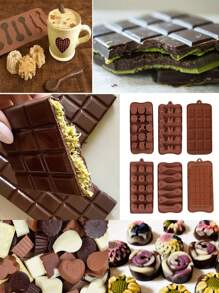 1 pièce Moule à chocolat, Moule à chocolat DIY, Différents modèles de moules à chocolat, Moules à chocolat en forme de cuillère, Moules à chocolat gaufré, Moules à chocolat carrés, Moules à chocolat avec motif de dessin animé, Moules à pudding, Moules à bonbons