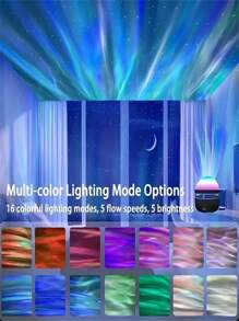 1pc Northern Lights Star Sky Lamp - Illuminate Romantic Bedroom, Add Sparkle To Holidays, Camping & Party - Dreamy Gift For All Occasions, 2-In-1 Aurora & Wave Projector