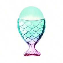 1pc Small Fish-Shaped Foundation Brush, Powder Blush Brush, Makeup Brushes Tool - Multicolor - View 15