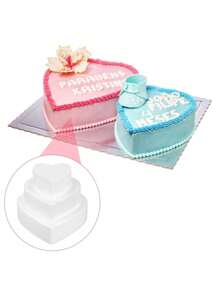 1 pieza de Dummies de pastel de espuma, modelos falsos con forma de corazón de poliestireno para práctica de decoración de pasteles para el Día de San Valentín y exhibición de bodas - Multicolor - Ver 9