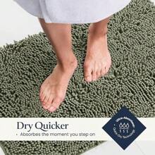 BELADOR Bathroom Rugs Sets 2 Piece- Plush Bath Mat Set Quick-Dry Soft Chenille Mat With Rubber Backing, Absorbent Rug Set, Washable Bath Rugs - Bath Mats 24x17 + 30x20 - 02 Tea Green - View 3