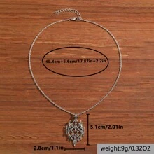 Collier pendentif vintage gothique cœur creux château, collier minimaliste à la mode pour femmes, cadeau de fête