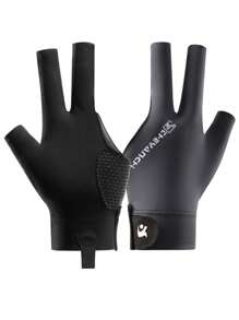1pc F258 New Professional Snooker/Billiard Glove, Slip-Resistant, Breathable, 3-Finger Design For Competition