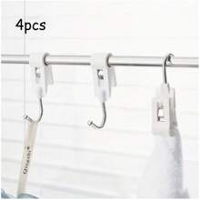 4 PIEZAS Ganchos de acero inoxidable blanco de uso múltiple - Fácil instalación, montable en pared para tubo de 1,1 cm/0,433 in de diámetro, perfecto para cocina, baño, sala de estar