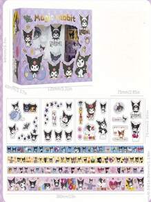 Sanrio 1SET Sanrio Hand Account Sticker Set Cartoon 32 Pack Hand Account Stickers Cute Fashion DIY Stickers Gift Box Tape