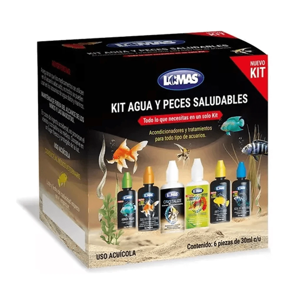 Kit Acondicionador Y Tratamiento De Agua Para Peces Peceras - Multicolor - Ver 1