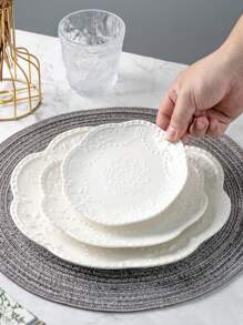 Bộ 2/4 đĩa gốm sứ cao cấp in hình bướm, nhiều kích cỡ, có thể xếp chồng lên nhau, thích hợp đựng bít tết, mì ống, sushi, salad, món tráng miệng (không đựng súp), hình tròn, chất liệu gốm. Thích hợp sử dụng tại nhà, nhà hàng, nhà bếp, dùng được trong máy rửa chén/lò nướng/lò vi sóng, tuyệt vời cho tiệc tân gia, lễ tạ ơn, giáng sinh - trắng - Xem 10