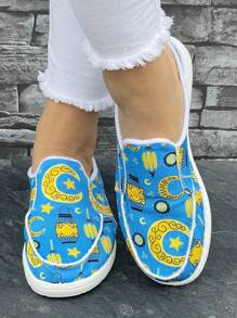 Sandalias exteriores deslizantes para mujer, nuevos zapatos casuales planos de moda de primavera, cómodos zapatos deportivos ligeros de puntera redonda simple y poco profunda