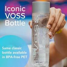 VOSS Premium Still Bottled Natural Water --- High PET - Plastic Water Bottles - Pure Drinking Water With Unique & Iconic Bottle Design - 24 Pack - Apricot - View 4