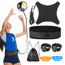 Volleyball Trainingsausrüstung, Premium Volleyball Rückpralltrainer Set, Alleintrainer zum Üben von Aufschlag, Zuspiel, Angriff und Armswing, Volleyball Geschenke für Teenager Mädchen und Jungen