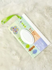 1 pieza/2 piezas Toallitas húmedas para bebé en bolsa recargable portátil con tapa abatible