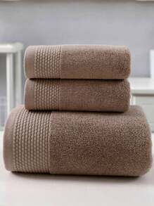 1pc Segmented Faux Pearl Towel, Simple & Elegant Luxury Bathroom Hand/Bath Towel, Super Soft, Absorbent, Skin-Friendly, Suitable For Bathroom, Gym, Hotel, Beach, Daily Necessity, Perfect Gift For Home And Travel