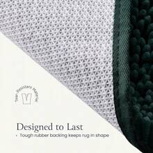 BELADOR Bathroom Rugs Sets 2 Piece- Plush Bath Mat Set Quick-Dry Soft Chenille Mat With Rubber Backing, Absorbent Rug Set, Washable Bath Rugs - Bath Mats 24x17 + 30x20 - Hunter Green - View 4