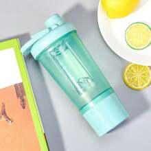 Botella agitadora para proteína de 500ml, botella agitadora, botella mezcladora de batidos de fruta con bola mezcladora, a prueba de fugas, botella deportiva portátil para fitness, botella de agua para exteriores