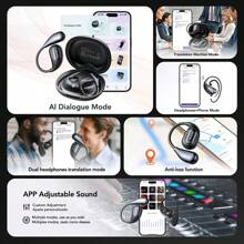 Miniso XP7 OWS Translation Wireless Earbuds AI Real Time Face-To-Face Bidirectional Simultaneous Interpretation Wireless Earphones Support Over 150 Languages Translation Headphones Support Playing Music Phone Calls Headphones Earbuds