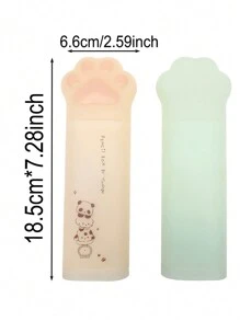 1 个猫爪铅笔盒、文具收纳笔袋、PP 容器、便携式遮光盒、独立式、大容量清洁铅笔盒、DIY 笔筒、PP 塑料笔杯、多功能学校和办公用品、旅行洗漱包 - 彩色 - 查看 2