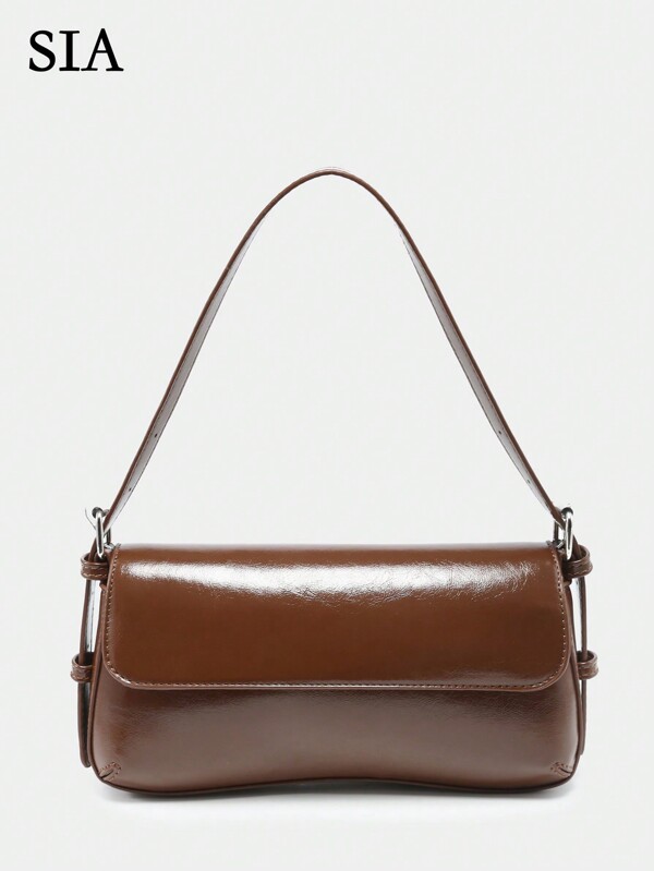 1 pieza Bolso de hombro con solapa de estilo vintage con lunares rojos de Angola, de piel ecológica con aspecto de cera de aceite, con estampado de leopardo, estampado de serpiente, ante, correa ajustable, adecuado para citas, calle, fiesta