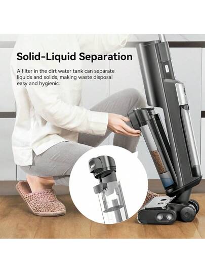 Proscenic F20A Cordless Stofzuiger Mop, 35 Minute Runtime, LED Display, Self Cleaning Air Drying, All Around Edge Cleaning, App Control, Solid Liquid Separation, EU Plug. view 10