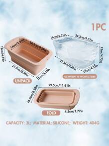 1 pieza Molde de silicona plegable extra grande para hielo, capacidad de 3L, apto para remojar en frío o enfriar, molde de hielo reutilizable, aplicable para bañeras de hielo, molde de hielo extra grande