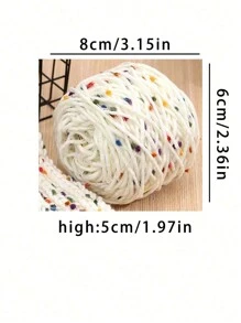 1 个 Jelly Bean 风格马海毛纱球，手工制作的喷色竹节羊毛纱球，多色斑点马海毛粗纱，用于编织 DIY 围巾帽子工艺品、DIY 编织娃娃、包、毛衣、毯子等。 - 彩色 - 查看 9