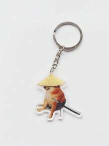 1PC Fun Cute Funny Pendant Acrylic Funny Shiba Dog Pendant Keychain, Keychain Accessories, Car Keychains, Men's Keychains, Women's Keychains, Fun Gifts, Suitable For Car Keys, Mobile Phones, Cameras, Wallets, ID Cards, Badge Cards, Wristband Keychains, Boyfriend And Girlfriend Gifts, Family Gifts, Teacher Gifts, And Employee Gifts.