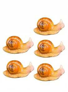 5/10pcs Mini Snails, Micro Landscape Succulent Plant Snails Trinkets Cute Animal Resin Handicraft Decoration, Courtyard Garden Decoration, Resin Crafts - Multicolor - View 11