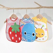 3pcs Baby Waterproof Bibs, Reusable Baby Eating Bibs - Multicolor - View 7