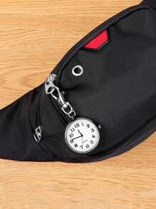 1个/件装石英怀表钥匙扣，夹式怀表，开口表带，阿拉伯数字表盘，钥匙扣，汽车钥匙扣，钥匙圈，钥匙扣配件，配套钥匙扣，便携式男女通用电子表，适合学生、包包挂饰、汽车配件、教师、朋友、姐妹等作为礼物。 - 彩色 - 查看 4